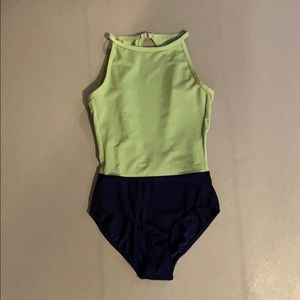 Mariia Dancewear Green and Navy Blue “Isla” Petite